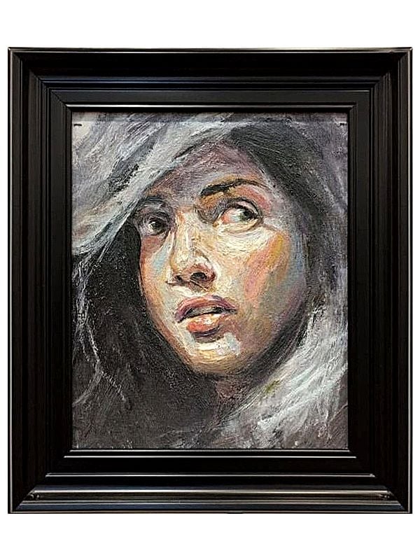Beautiful Girl | Boby Abraham | Oil On Canvas | With Frame