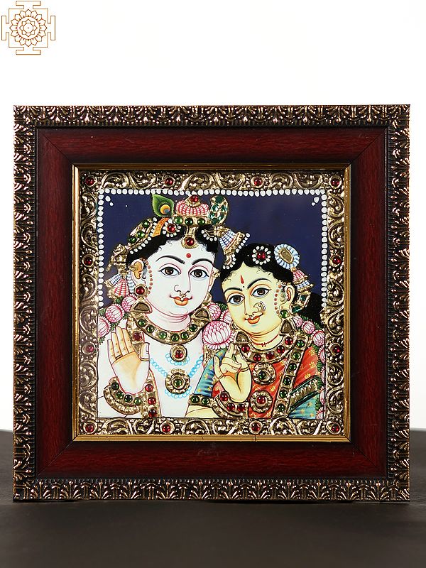 Radha Krishna Tanjore Painting with Frame