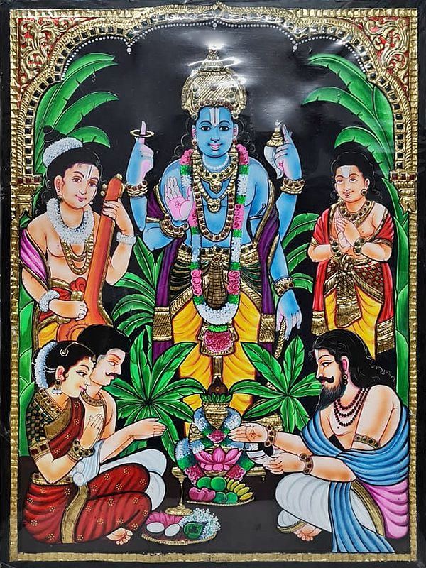 Satyanarayan Katha Tanjore Painting