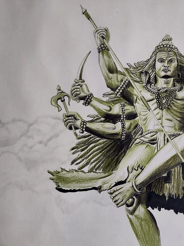 Lord Shiva - Har Har Mahadev Drawing by Asp Arts - Pixels