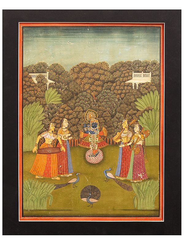 Lord Krishna as Shrinath Ji | Watercolor on Paper