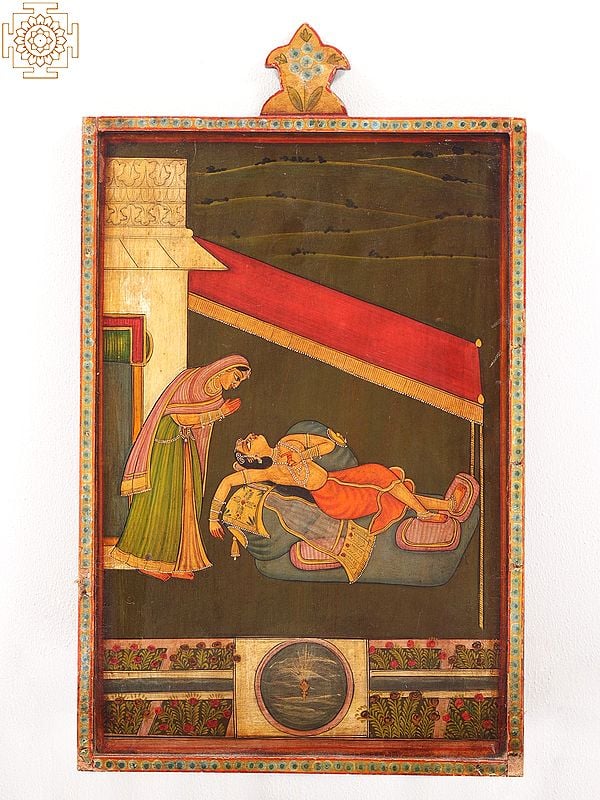 A Maiden Reclining Languorously on A Bed Painting | Wall Decor