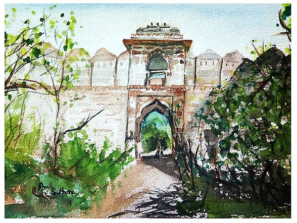 Stone Park | Watercolor Painting | Artwork by Amit Suthar