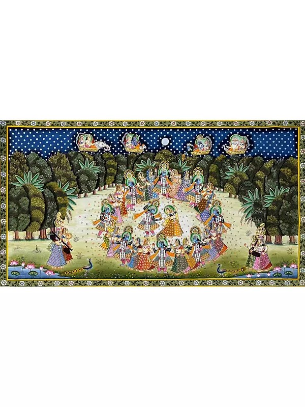 Dheeraj Munot's Radha Krishna Raas Leela Cotton Pichhwai Art