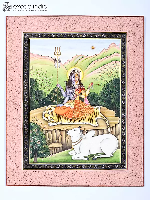 Bhadrasana Ardhanarishvara | Watercolor on Paper