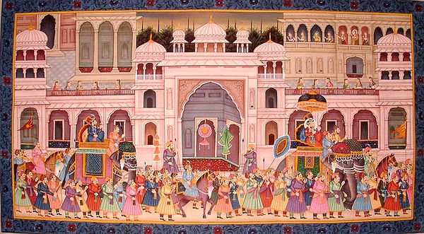 A Procession through the streets of Jaipur