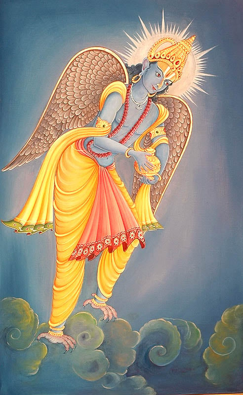 Garuda with Amrita Kalasha