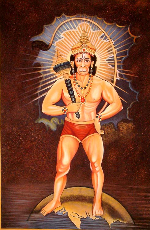 Hanuman Stands Tall Over the World