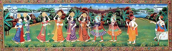 Krishna and Balarama with Gopikas