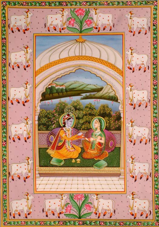 Krishna Applies Henna