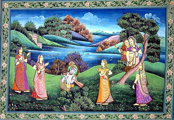Krishna Charms the Gopis