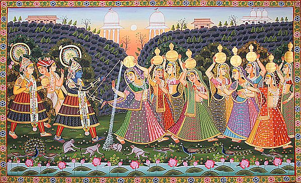 Krishna Teasing Gopis