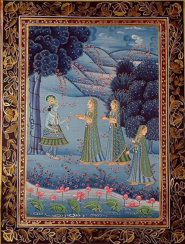 Krishna's Meeting with Radha in the Early Morning Hours