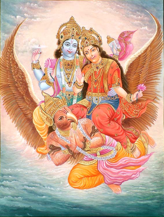 Lakshmi Vishnu on Garuda