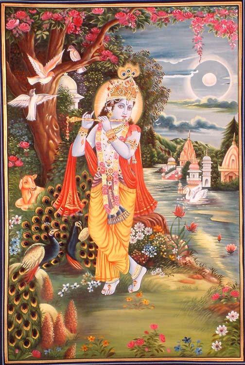 Lord Krishna at Vrindavana
