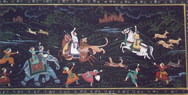 Mughal Hunting Scene