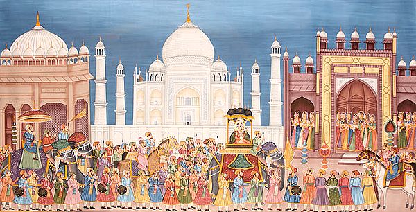 Mughal Procession at Taj Mahal