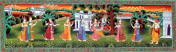 Radha and Krishna on a Swing