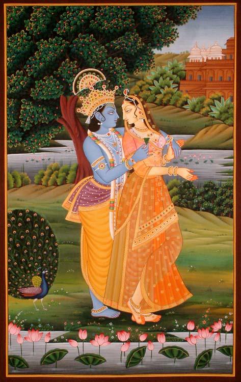 Radha Krishna in an Intimate Moment