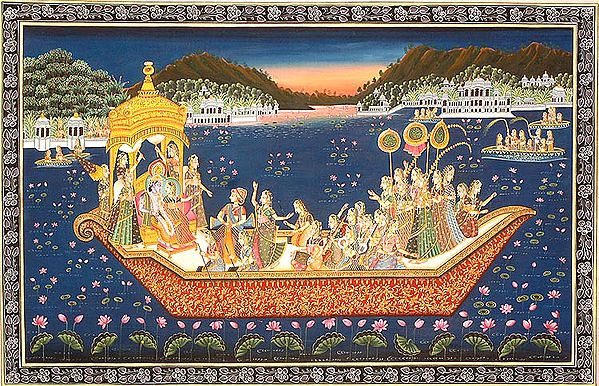 Radha Krishna Take us Across the Ocean of Suffering On the Ferryboat of Love