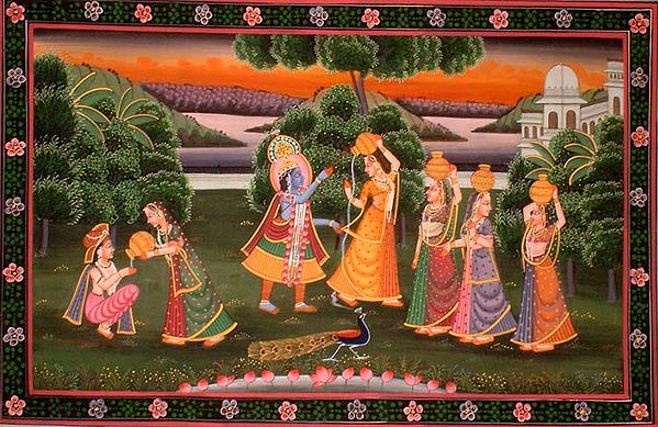 Radha Krishna with Gopikas