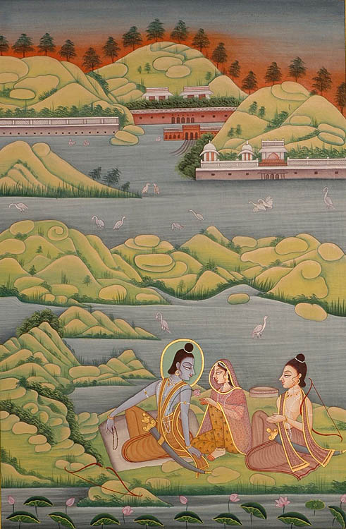 Rama, Lakshmana and Sita (Kishangarh School)