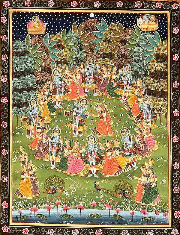 Rasa Mandala - A Divine Circular Dance of Krishna and Gopis