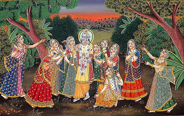 The Gopis Celebrate the Appearance of Krishna
