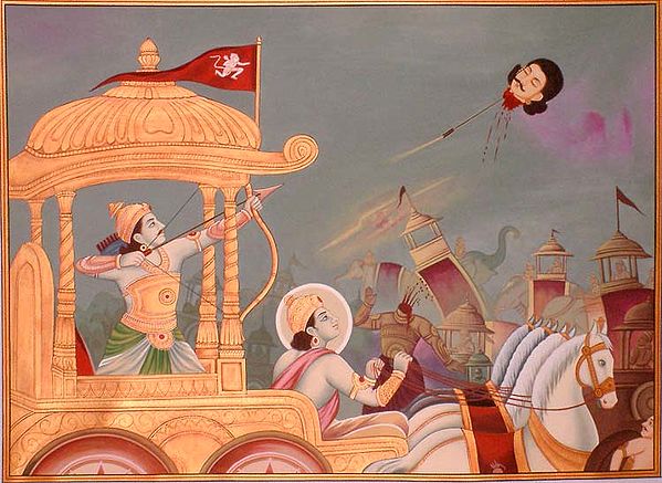 Arjuna Kills Jayadratha (From the Mahabharata)