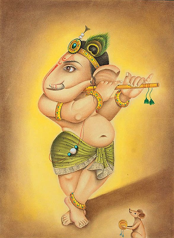 Fluting Baby Ganesha