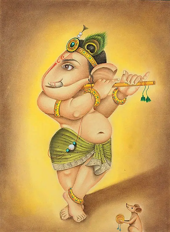 Fluting Baby Ganesha