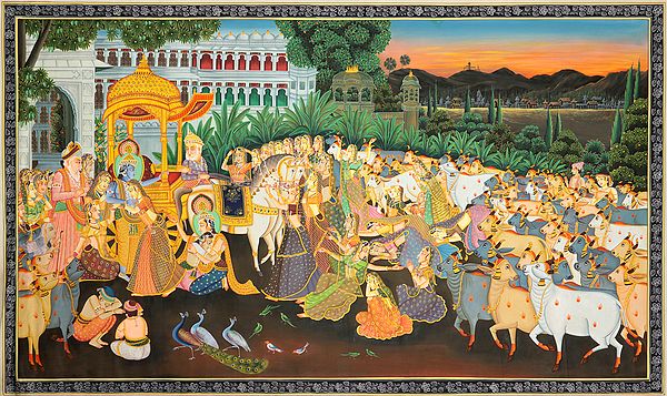 Krishna and Balarama Leave for Mathura