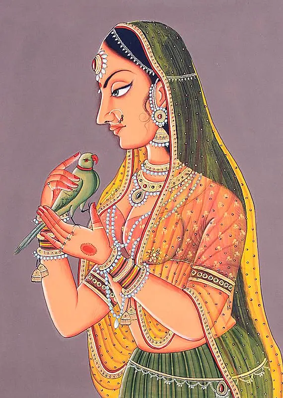 Nayika Conversing with Her Parrot