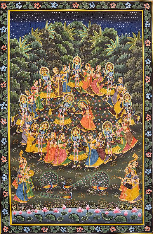 Rasa Mandala - A Divine Circular Dance of Krishna and Gopis