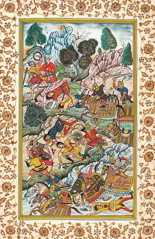 Battle Scene from the Akbarnama