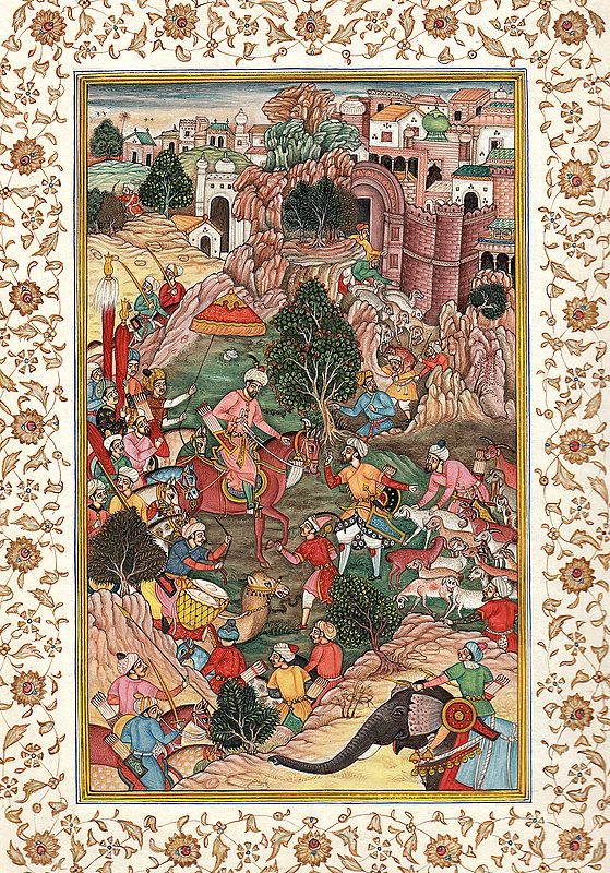 A Folio Illustrating an Episode from the Baburnama