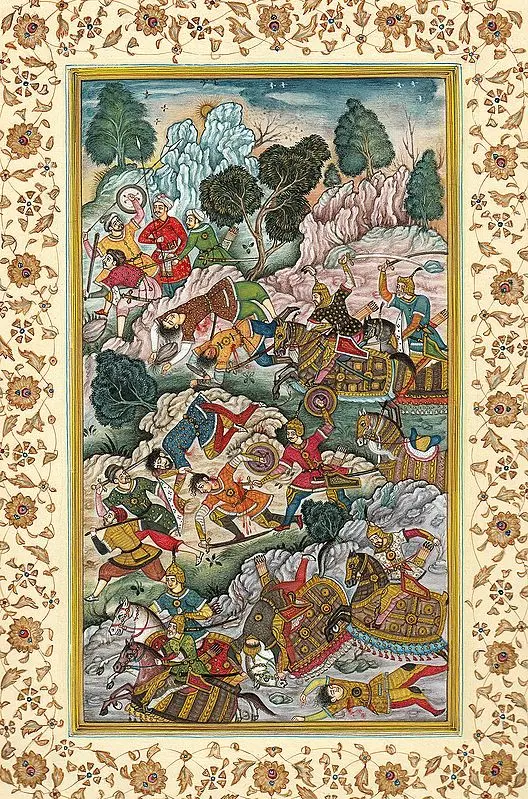 Battle Scene from the Akbarnama