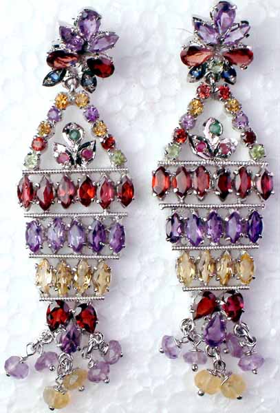 A Pair of Magnificent Gemstone Chandeliers