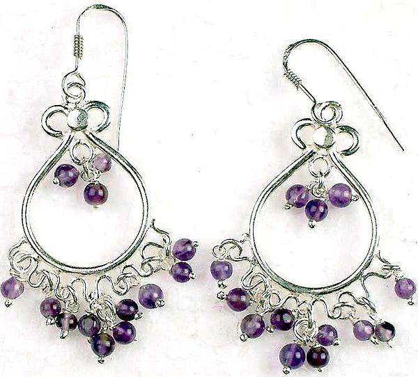 Amethyst Chandeliers with Two Layers of Dangles