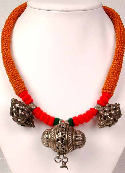 Antiquated Sterling Necklace from Rajasthan