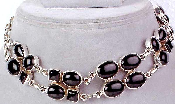 Black Onyx Link Necklace
