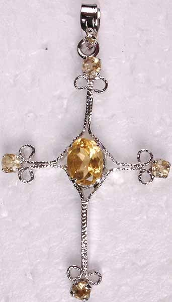 Citrine Cross Pendant