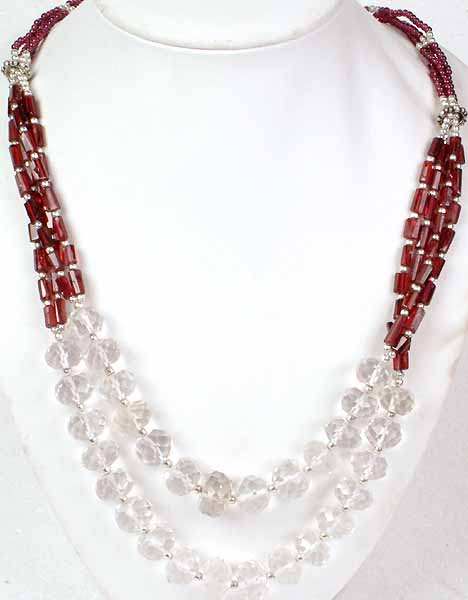 Crystal and Garnet Necklace