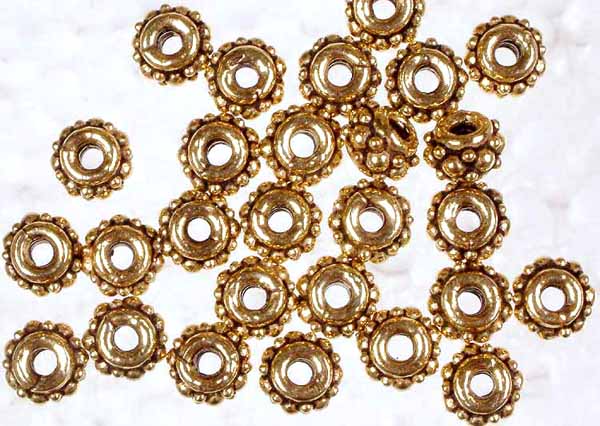 Gold Plated Circular Beads