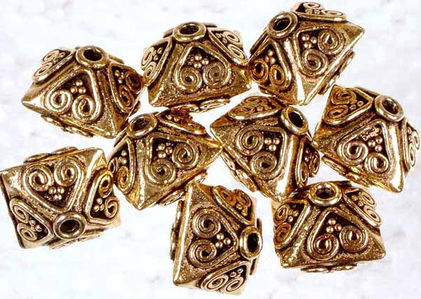 Gold Plated Filigree Hexagons