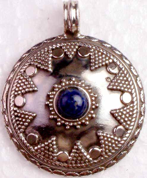 Granulated Shield with Central Lapis Lazuli