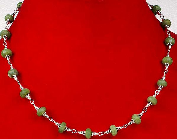 Jade Necklace with Lobster Lock