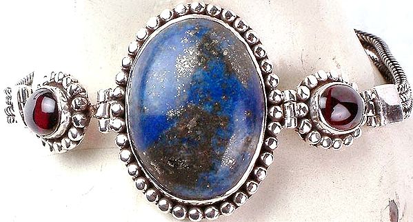 Lapis Lazuli and Garnet Bracelet