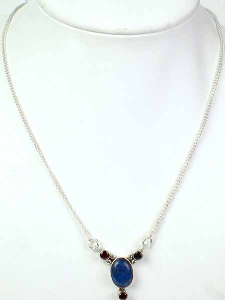 Lapis Lazuli and Garnet Necklace