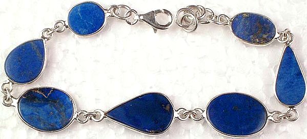 Lapis Lazuli Bracelet with Fish Lock